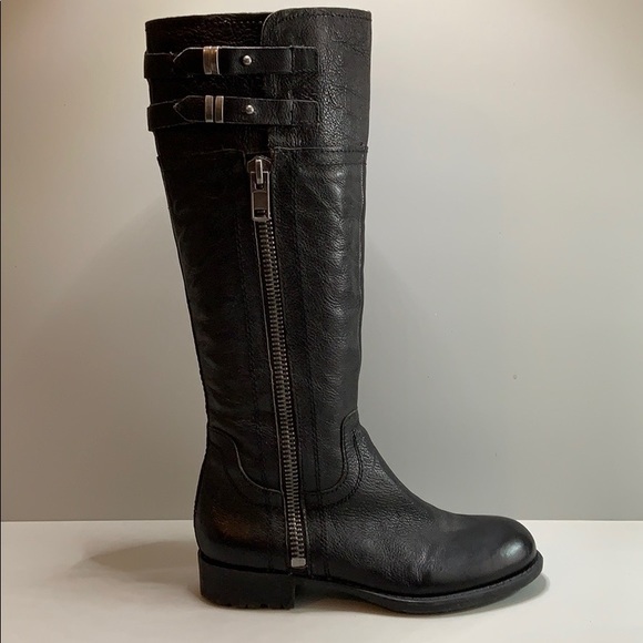 Franco Sarto Patina Leather zipper knee high boots - Picture 2 of 8